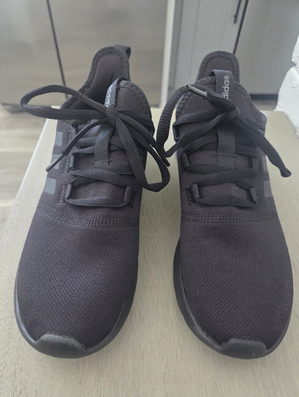 adidas Women's Black Slip-On Lace-Up Sneakers - Picture 4 of 9